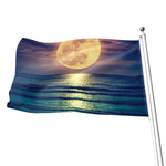 Moon Beach Print Flag