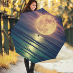 Moon Beach Print Foldable Umbrella