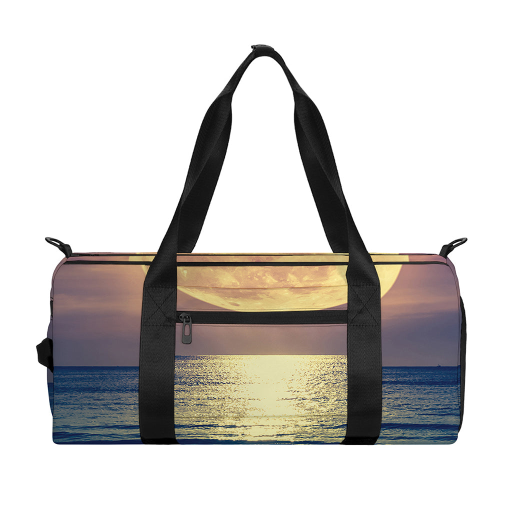 Moon Beach Print Gym Bag