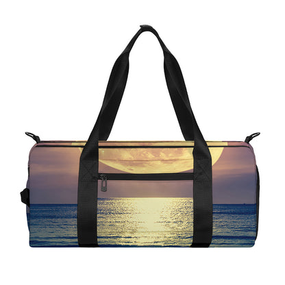 Moon Beach Print Gym Bag