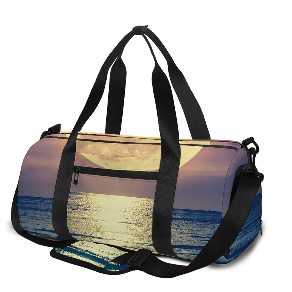 Moon Beach Print Gym Bag