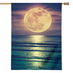 Moon Beach Print House Flag