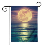 Moon Beach Print House Flag
