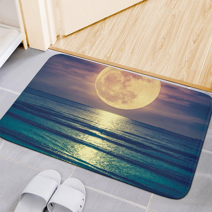 Moon Beach Print Indoor Door Mat