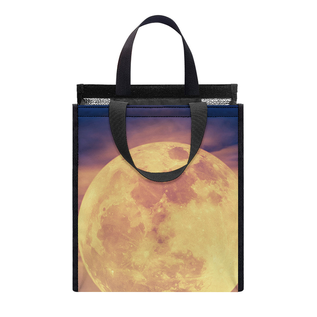 Moon Beach Print Insulated Lunch Tote