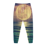 Moon Beach Print Jogger Pants