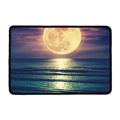 Moon Beach Print Kitchen Mat