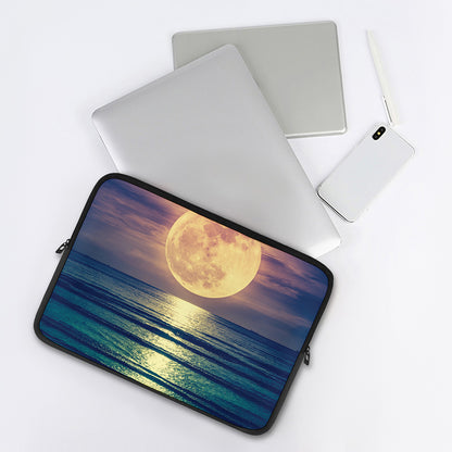 Moon Beach Print Laptop Sleeve
