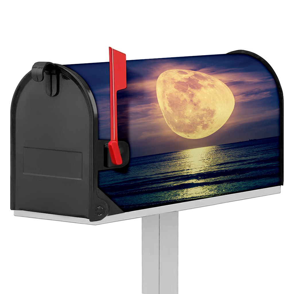 Moon Beach Print Mailbox Cover