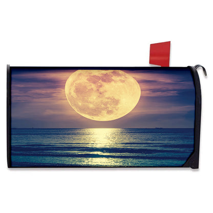 Moon Beach Print Mailbox Cover