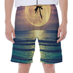 Moon Beach Print Men's Beach Shorts