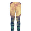 Moon Beach Print Men's Leggings