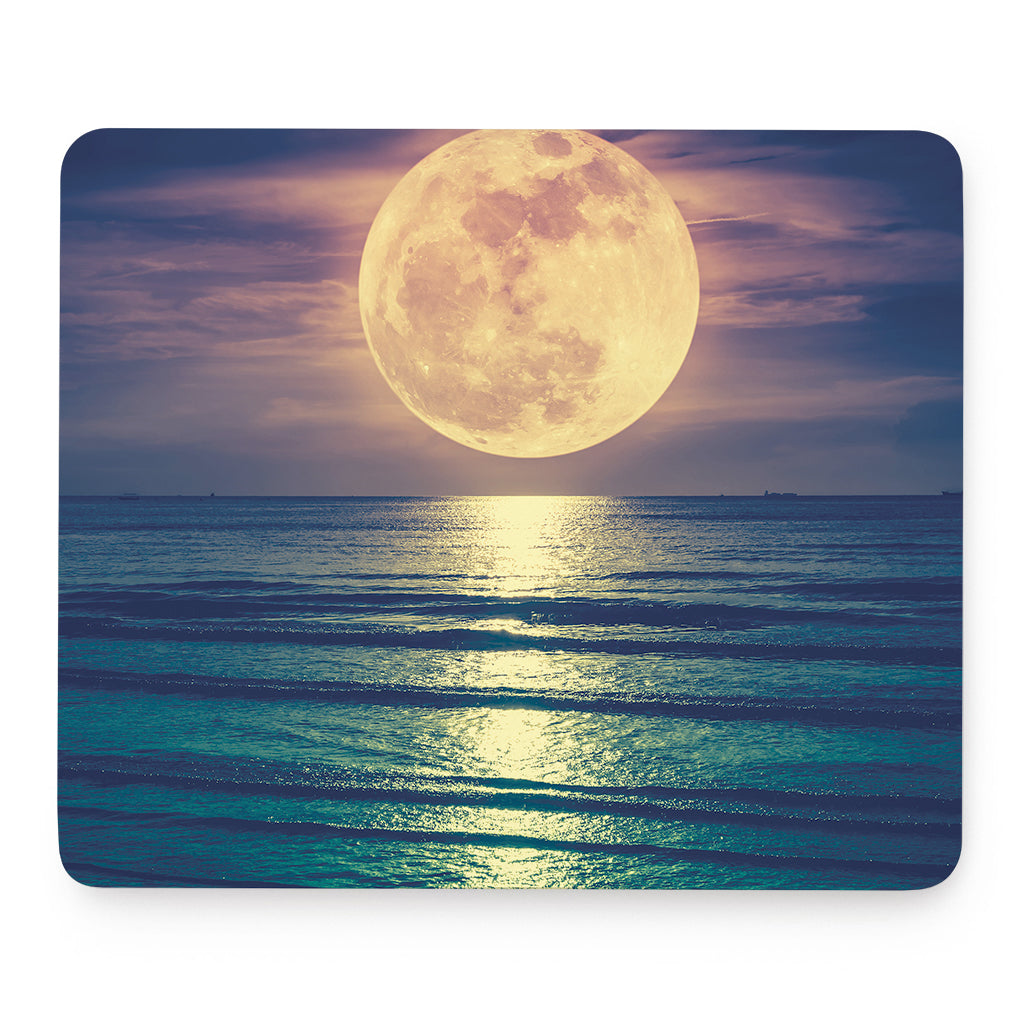 Moon Beach Print Mouse Pad