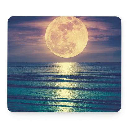 Moon Beach Print Mouse Pad