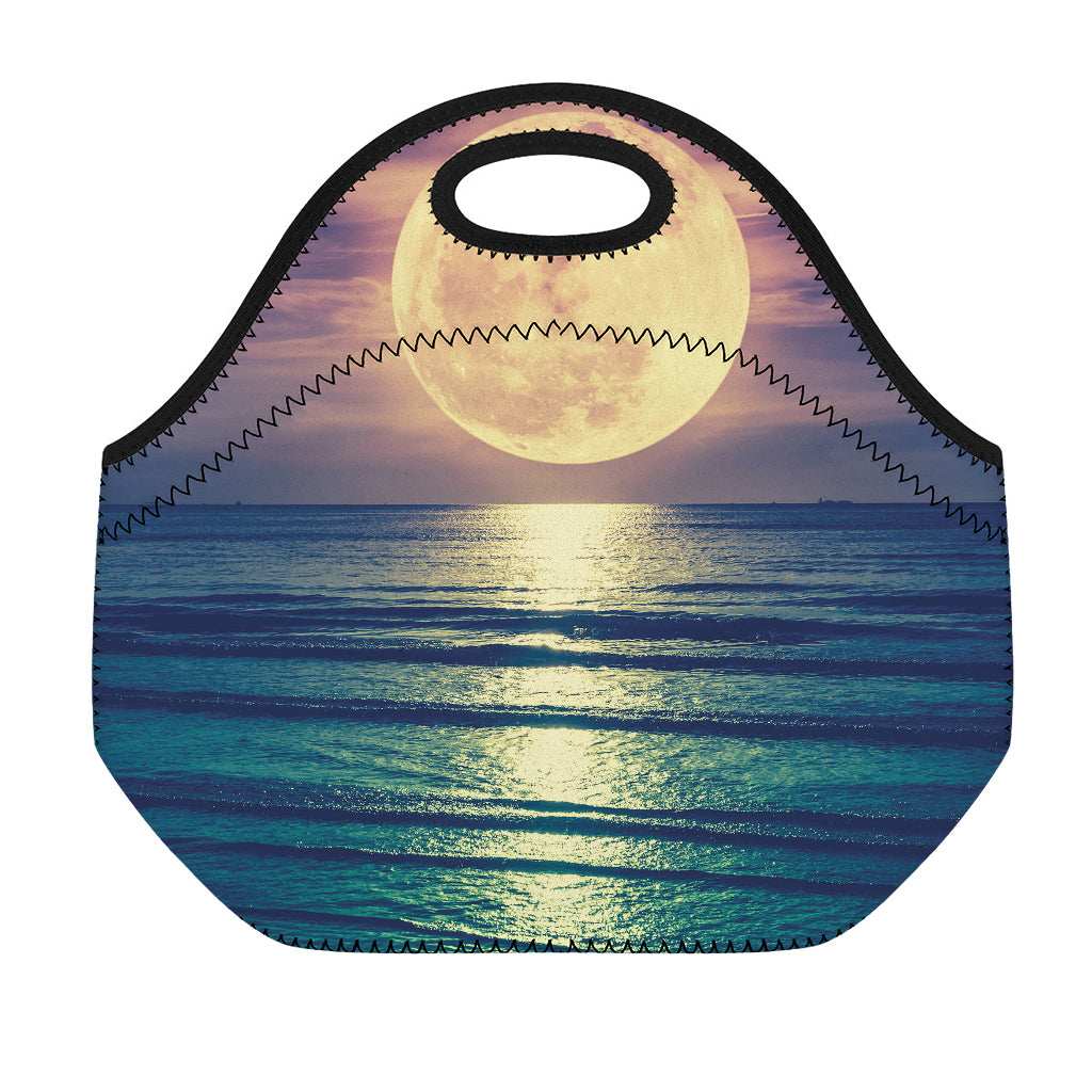 Moon Beach Print Neoprene Lunch Bag