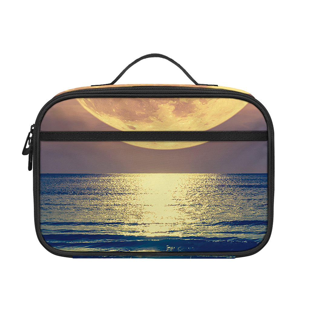 Moon Beach Print Portable Lunch Bag