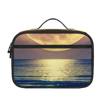 Moon Beach Print Portable Lunch Bag