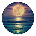 Moon Beach Print Round Floor Mat