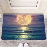 Moon Beach Print Rubber Doormat