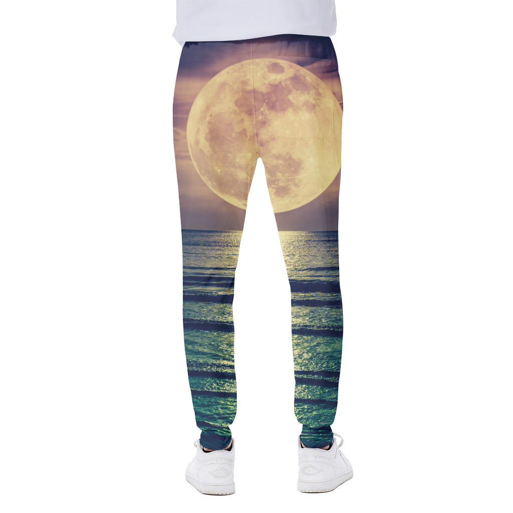 Moon Beach Print Scuba Joggers
