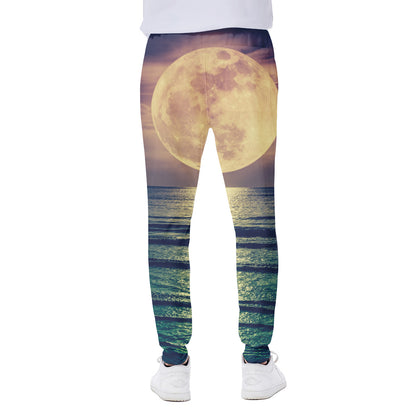 Moon Beach Print Scuba Joggers