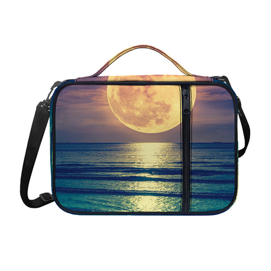 Moon Beach Print Shoulder Strap Bible Bag