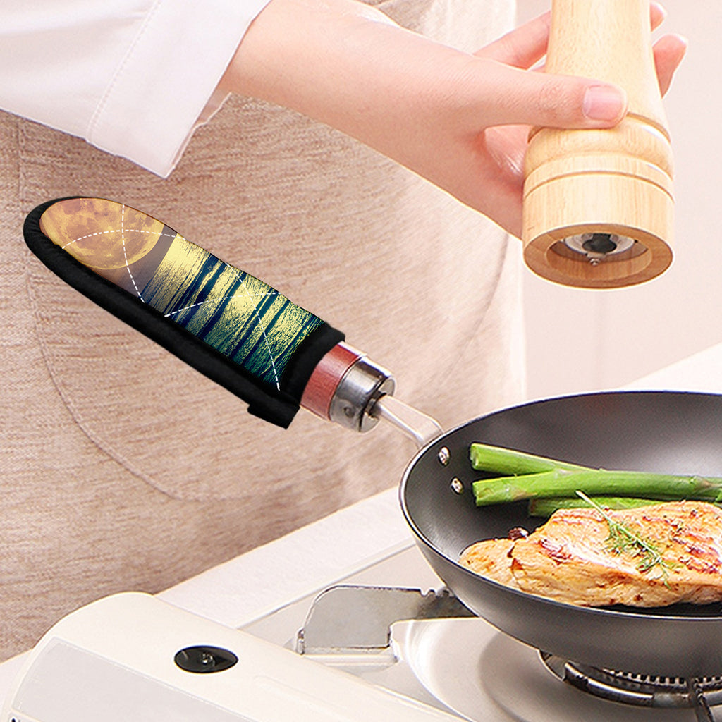 Moon Beach Print Skillet Handle Cover
