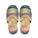 Moon Beach Print Slippers