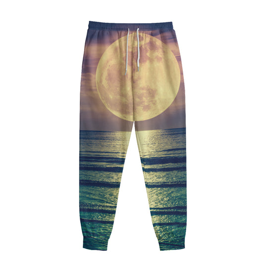 Moon Beach Print Sweatpants