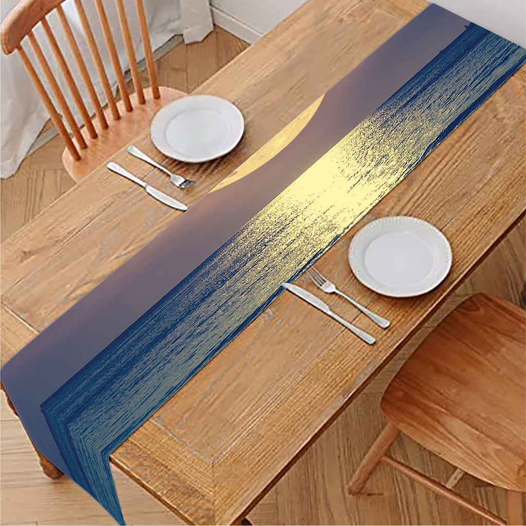 Moon Beach Print Table Runner