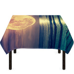 Moon Beach Print Tablecloth