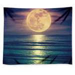 Moon Beach Print Tapestry