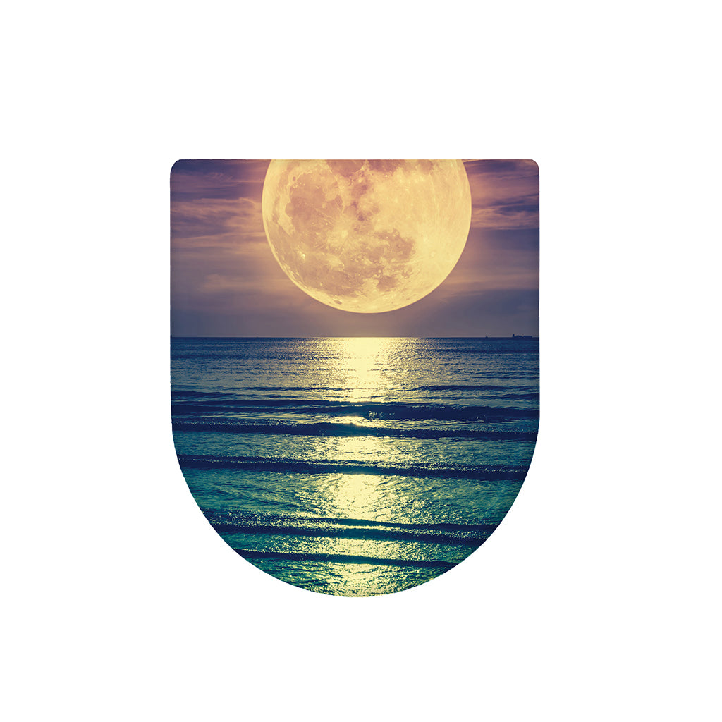 Moon Beach Print Toilet Lid Cover