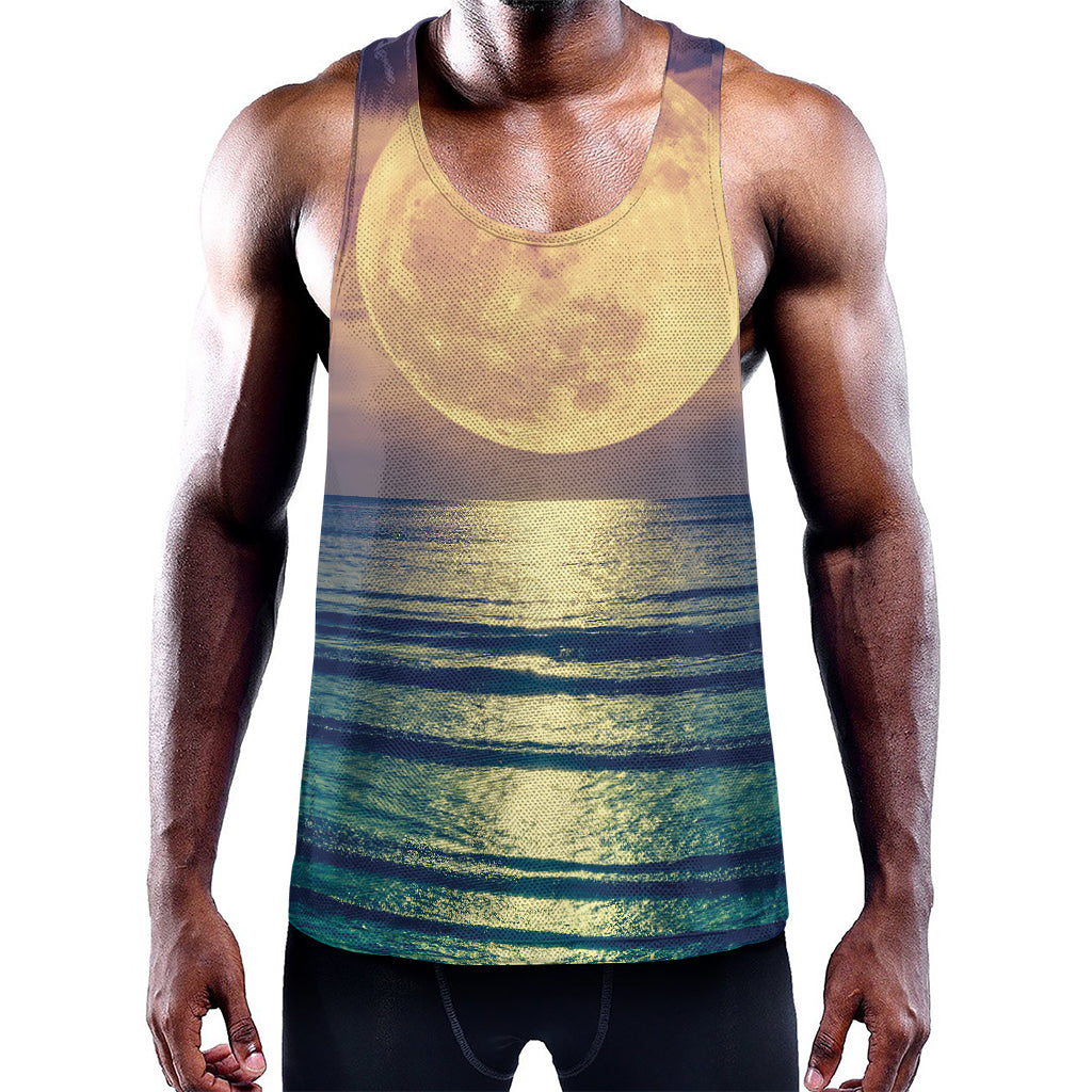 Moon Beach Print Training Tank Top