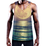 Moon Beach Print Training Tank Top