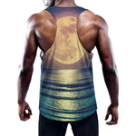 Moon Beach Print Training Tank Top
