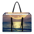 Moon Beach Print Utility Tote Bag
