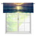 Moon Beach Print Window Valance