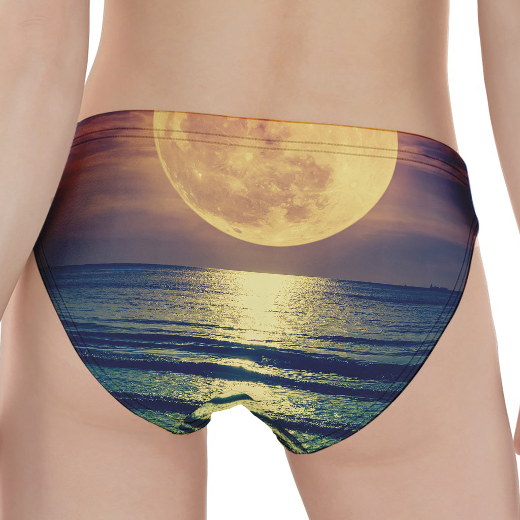 Moon Beach Print Women's Panties