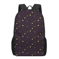 Moon Phase And Stars Pattern Print 17 Inch Backpack
