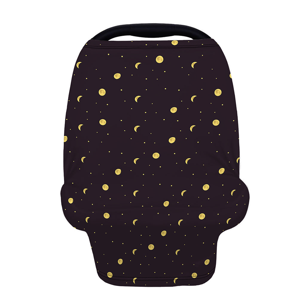 Moon Phase And Stars Pattern Print Baby Seat Cover