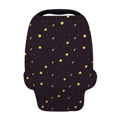 Moon Phase And Stars Pattern Print Baby Seat Cover