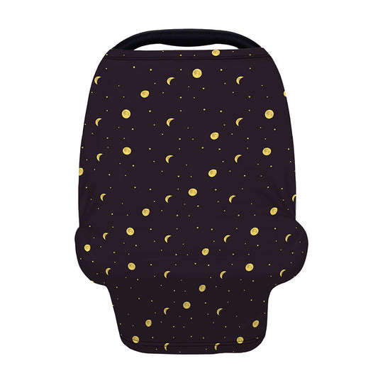 Moon Phase And Stars Pattern Print Baby Seat Cover