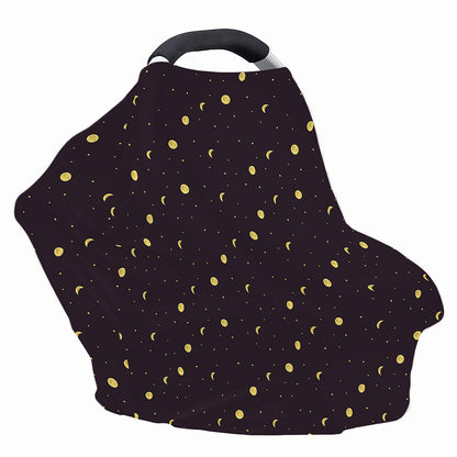 Moon Phase And Stars Pattern Print Baby Seat Cover