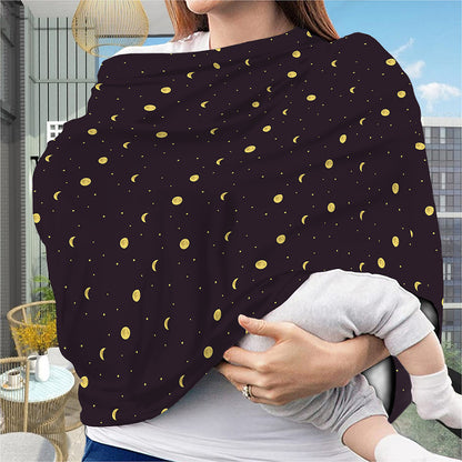 Moon Phase And Stars Pattern Print Baby Seat Cover