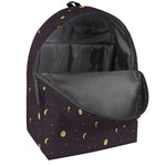 Moon Phase And Stars Pattern Print Backpack