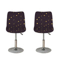 Moon Phase And Stars Pattern Print Bar Stool Covers