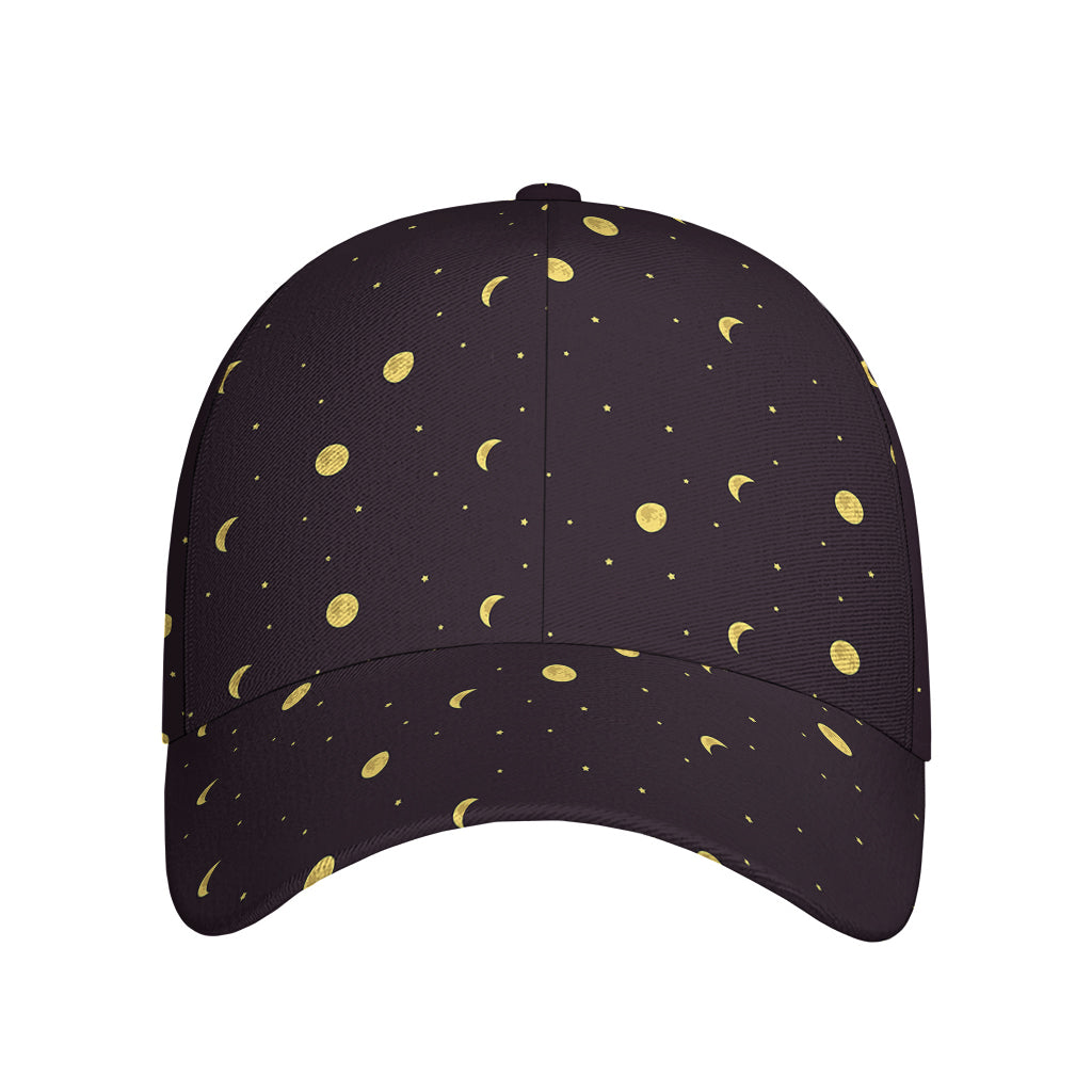 Moon Phase And Stars Pattern Print Baseball Cap