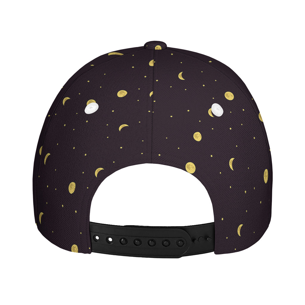Moon Phase And Stars Pattern Print Baseball Cap