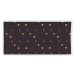 Moon Phase And Stars Pattern Print Beach Towel